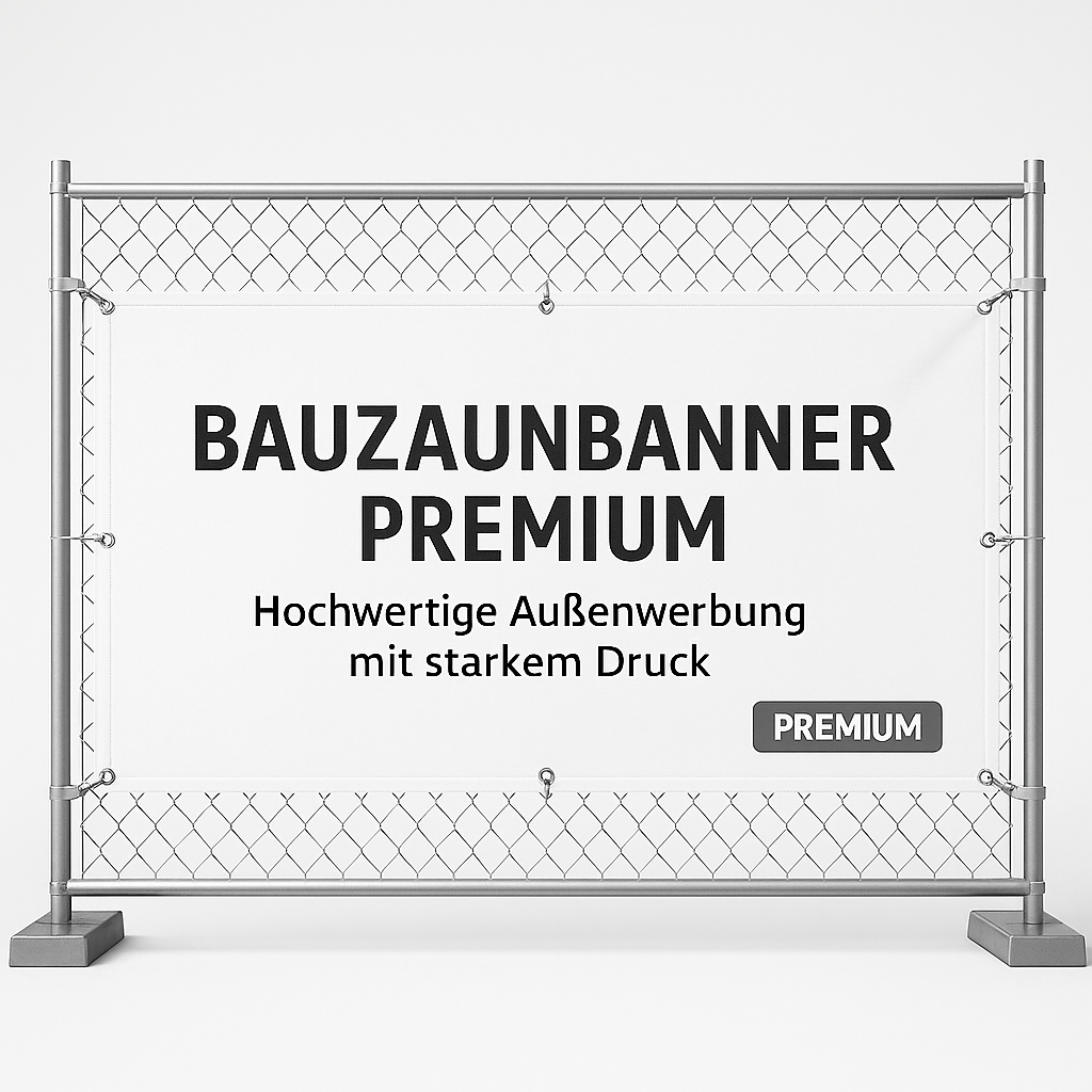 Bauzaunbanner Premium – Hochwertige Außenwerbung mit starkem Druck