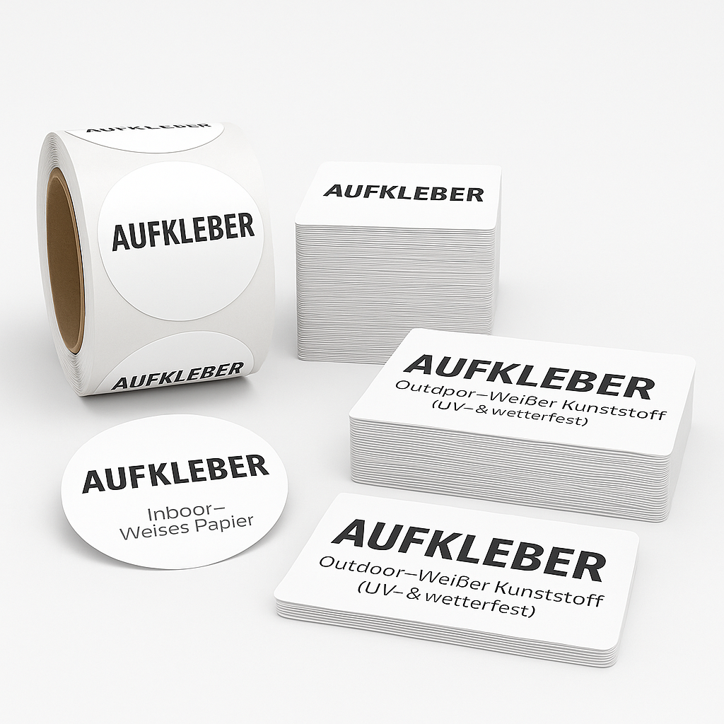 Aufkleber auf Rolle – Außen-/ Innenbereich