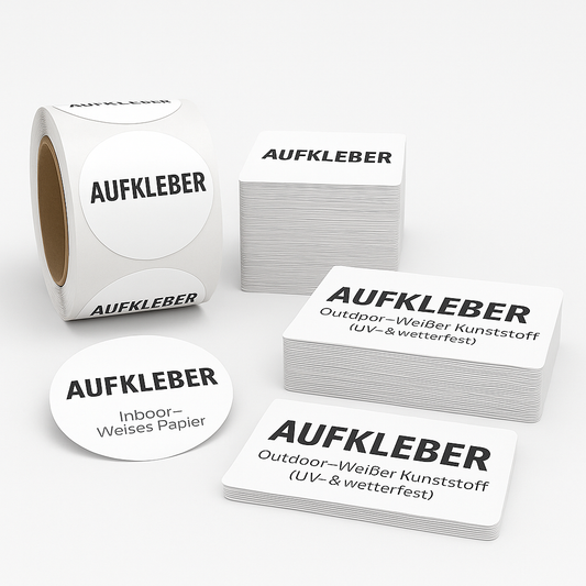 Aufkleber auf Rolle – Außen-/ Innenbereich