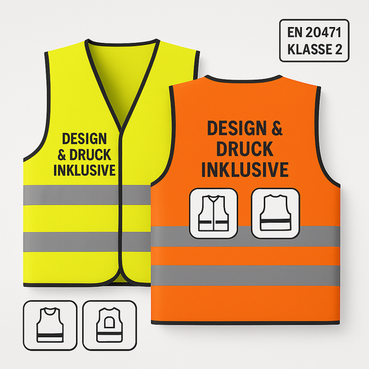 Warnweste mit Logodruck – EN20471 Klasse 2